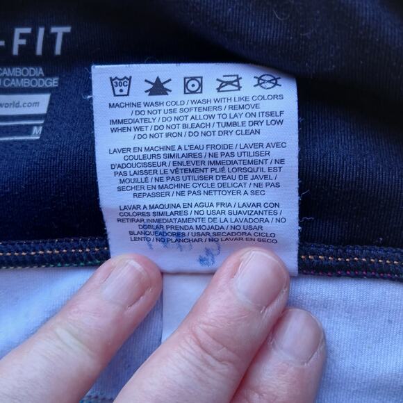 Nike Dri-Fit Running Leggings M SAMPLE multicolor hidden pockets drawstring - Picture 12 of 16